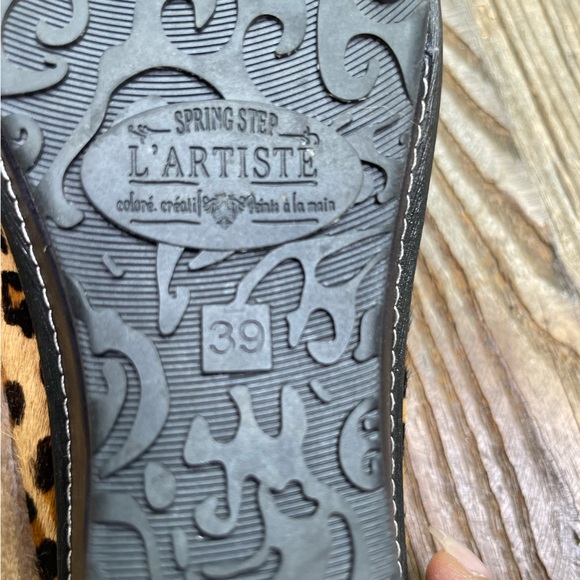 L’ Artiste by Spring Step Leopard Black Clogs Size 39 ~ 8.5 US - Picture 10 of 10